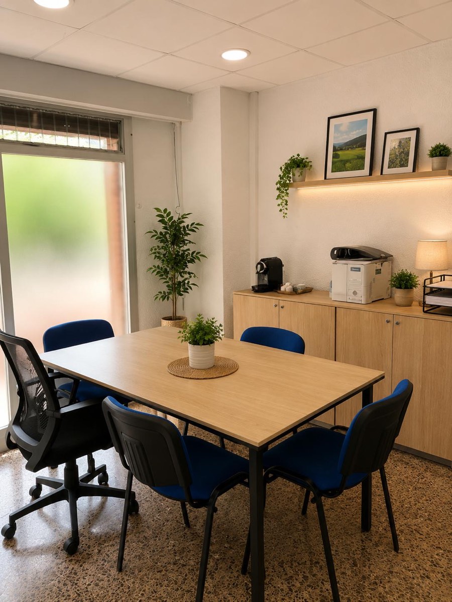 Sala de reuniones para juntas de propietarios en Garcia Administració Finques